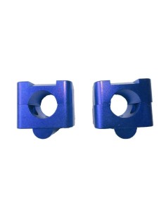 Adaptador manillar 28 cnc azul
