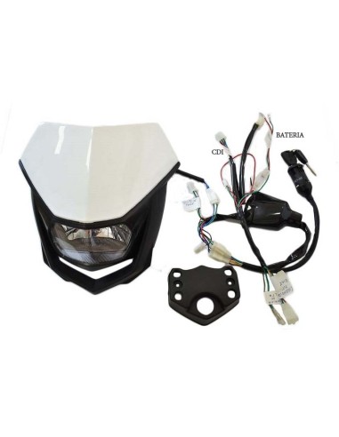 Careta frontal con luz pit bikes